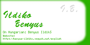 ildiko benyus business card